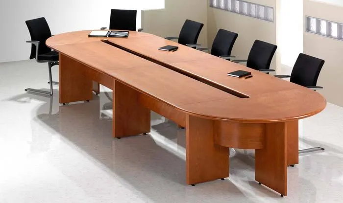 Wooden Oval Conference Room Table, For Corporate Office, Size: 12 Feet