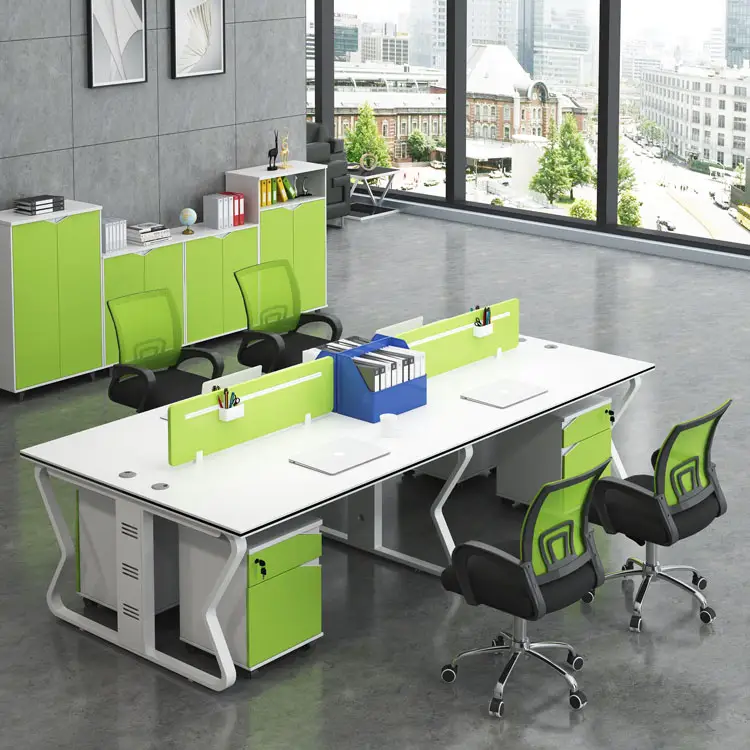 Modular office partition call center 2 4 6 person office desk modern office cubicle workstation