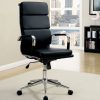 OT-NEW PARIS HB-Upholstered seat and back, padded chrome arms, tilting mechanism and chrome base size L53x D50 x H123 (Black)