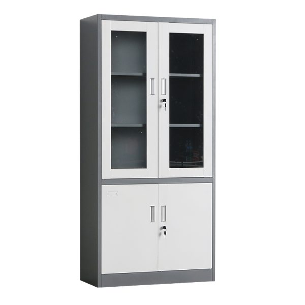 steel office furniture metal filling cabinet and 2 glass door file cabinet.