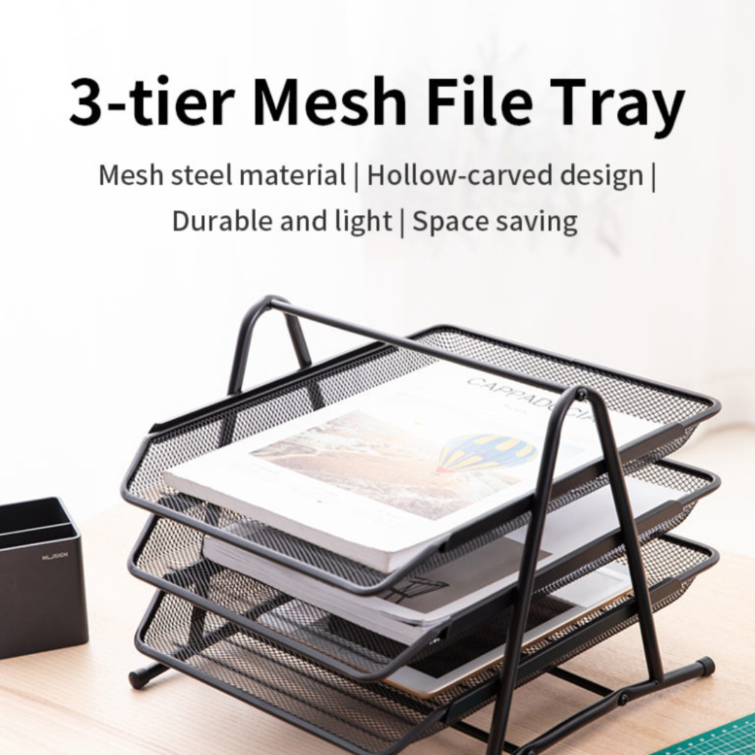 3-tier Mesh File Tray (Desk Organizer)