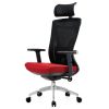 SWIFT HIGH BACK ERGONOMIC CHAIR , Mould foam seat and back mesh , with adjustable armrest, knob adjustable lumber support, chrome base, nylon castors (328H)